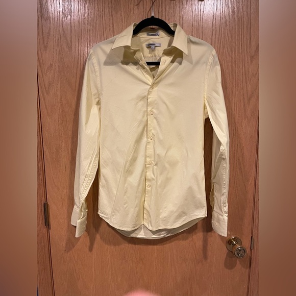 Express Fitted Yellow Button Up - Size S - Picture 1 of 8